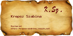 Krepsz Szabina névjegykártya